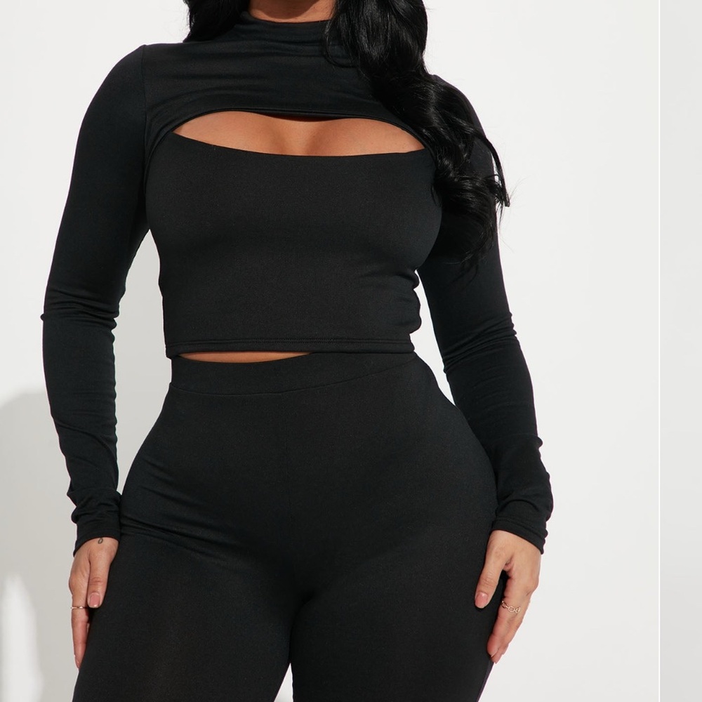 Elegant Black Long Sleeve Women's Top